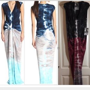 YOUNG FABULOUS BROKE Grey Black Maxi Dress XS NWT